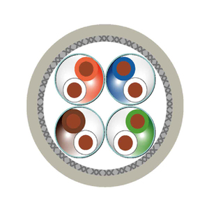 CAT6A 4x2x23/1 AWG Solid S/FTP LSZH-SHF1