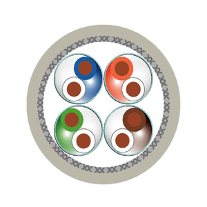 CAT7 4x2x23/1 AWG Solid S/FTP LSZH-SHF1